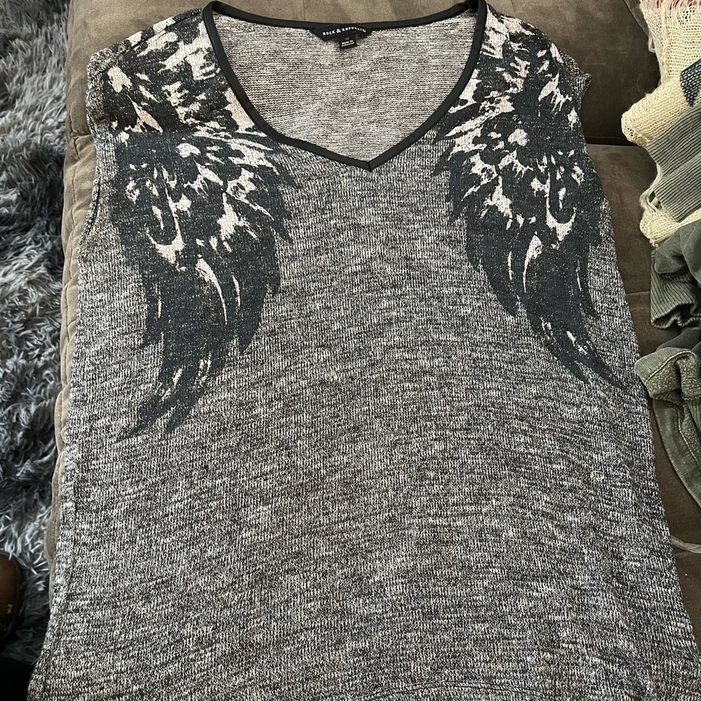 ROCK & REPUBLIC Angel Wing Shirt
